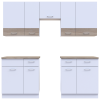 Küche Doros Leia 260x60x250 Weiß / Sonoma Eiche (81000009)