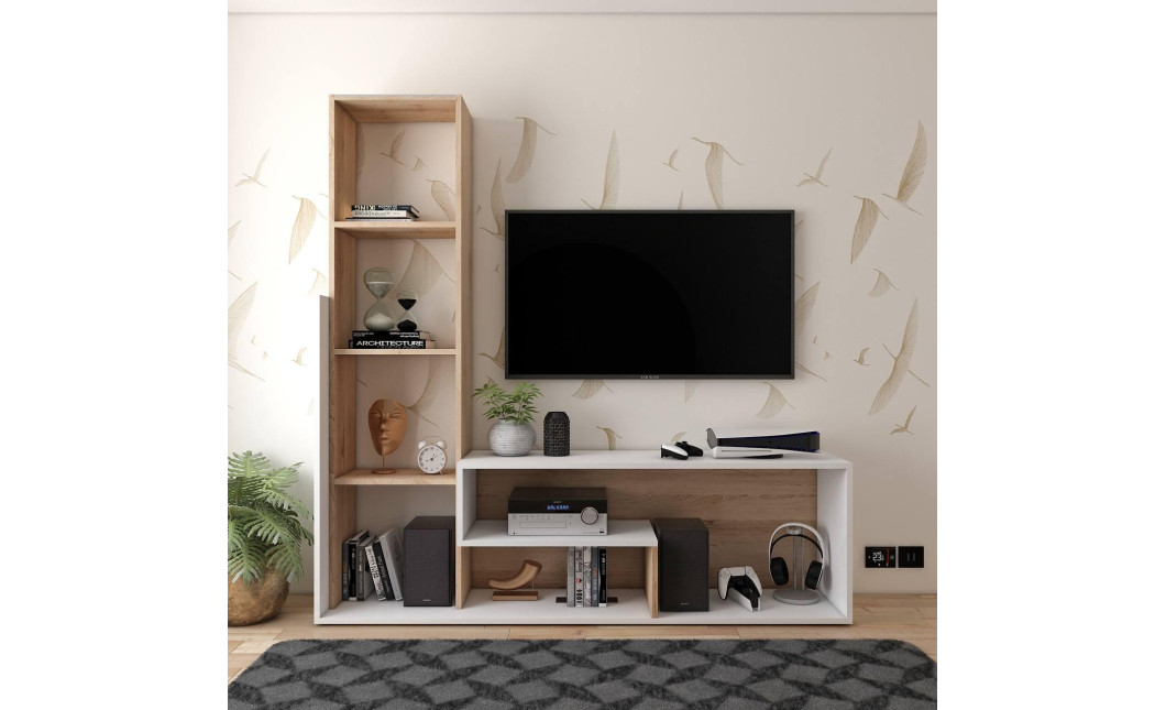 Kleiderschrank Doros Etana Artisan Eiche/Weiß 150x30x150 (41510097)