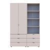 Kleiderschrank Doros Gelar Kaschmir 2 Türen Säulenschrank 137,5x49,5x203,4 (42005174)