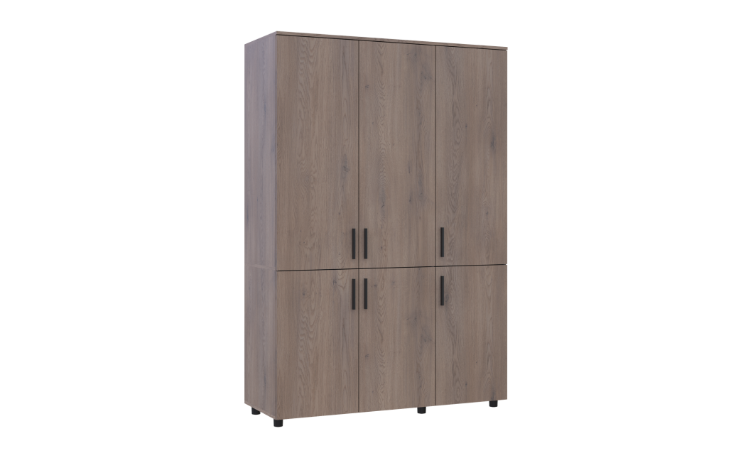 Kleiderschrank Doros Thorn Cremona Cannolo 3 Türen Böden 135x51,6x200 (44900476)