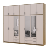 Kleiderschrank mit Spiegel und hohem Aufsatz Doros Rondi Artisan Eiche/Kaschmir 3+4 Türen 281x52x260 (42005685)