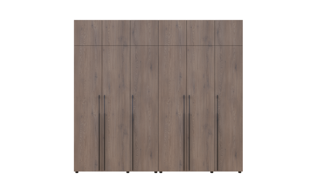 Kleiderschrank mit Schubladen und Aufsatz Doros Kasper Cremona Cannolo 3+3 Türen 270x48x245 (42005579)