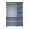 Kleiderschrank Doros Thorn Natti Kiefer/Weiß 3 Türen Kleiderstange 135x51,6x200 (44900507)