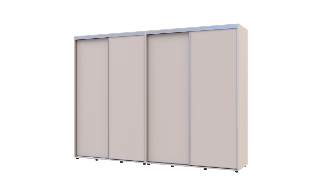 Kleiderschrank Doros Sigma Slim Schiebetüren Kaschmir 2+2 Türen 290x60x214.4 (42005605)