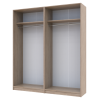 Kleiderschrank Doros Promo mit Drehtüren Sonoma Eiche 2+2 Türen 180x48x204 (42005007)
