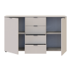 Kommode Doros Ron 5 Kaschmir 2 Türen 4 Schubladen 140x38x81 (41516047)