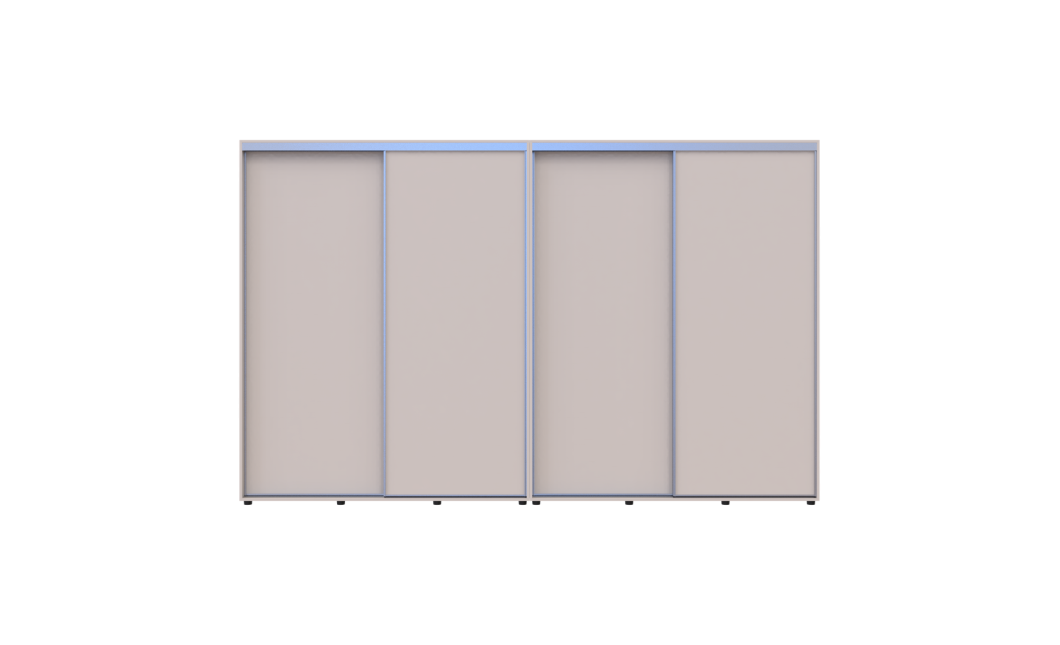 Kleiderschrank Doros Sigma Slim Schiebetüren Kaschmir 2+2 Türen 340x60x214.4 (42005615)