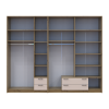 Kleiderschrank mit Aufsatz Doros Rondi Artisan Eiche/Kaschmir 3+4 Türen 281x52x236 (42005672)