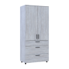 Kleiderschrank Doros Thorn Natti Kiefer 2 Türen 3 Schubladen Böden 90x51,6x200 (44900434)