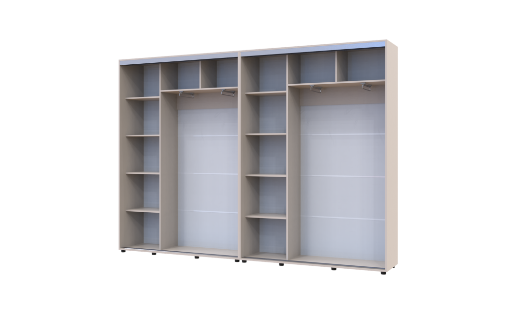 Kleiderschrank Doros Sigma Slim Schiebetüren Kaschmir 2+2 Türen 300x45x214.4 (42005606)