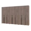 Kleiderschrank mit Schubladen, Regalen und Aufsatz Doros Kasper Cremona Cannolo 3+3+3 Türen 405x48x245 (42005737)