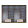 Kleiderschrank mit Spiegel und Aufsatz Doros Rondi Artisan Eiche/Kaschmir 4+4 Türen 320x52x236 (42005675)