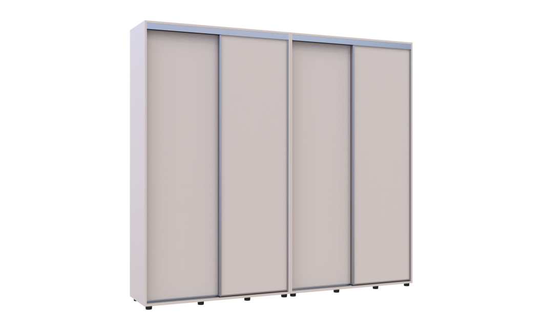 Kleiderschrank Doros Sigma Slim Schiebetüren Kaschmir 2+2 Türen 240x45x214.4 (42005594)