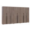 Kleiderschrank mit Regalen und Schubladen Doros Kasper Cremona Cannolo 3+2+3 Türen 360x48x204 (42005743)