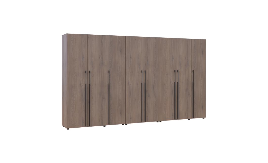 Kleiderschrank mit Regalen und Schubladen Doros Kasper Cremona Cannolo 3+2+3 Türen 360x48x204 (42005743)