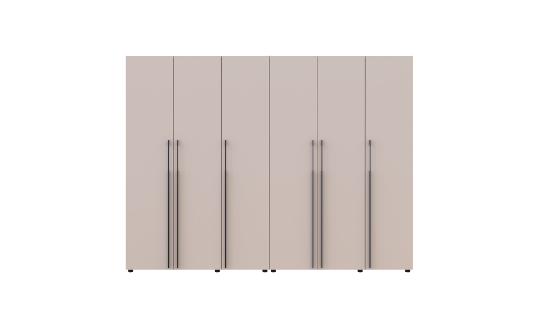 Kleiderschrank Doros Kasper Kaschmir 3+3 Türen 270x50x204 (42005516)