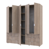 Kleiderschrank Doros Gelar Set mit Drehtüren Sonoma Eiche 2+3 Türen 193,7x49,5x203,4 (42002122)