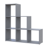 Regalsystem Doros Step 3x3 Grau offen 102,6x28,8x106,1 (41516178)