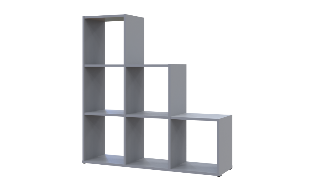 Regalsystem Doros Step 3x3 Grau offen 102,6x28,8x106,1 (41516178)