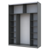 Kleiderschrank Doros G-Caiser Schiebetüren Graphitgrau 2 Türen 180x60x240 (42005089)
