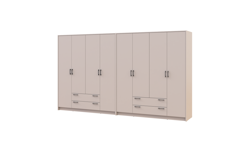 Kleiderschrank Doros Rondi Kaschmir 4+4 Türen 320x52x195 (42005626)