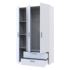 Kleiderschrank Doros Ektor Weiß 3 Türen 116x49,5x180 (80737076)