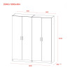 Kleiderschrank Doros Promo Set mit Böden Sonoma Eiche 2+2 Türen 180x48x204 (44900287)
