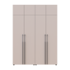Kleiderschrank mit Regalen und Aufsatz Doros Kasper Kaschmir 2+2 Türen 180x48x245 (42005540)