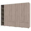 Kleiderschrank Doros Gelar Sonoma Eiche 3+3 Türen mit offenem Regal 270,6x49,5x203,4 (42005052)