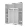 Kleiderschrank Doros G-Caiser Schiebetüren Weiß mit Betonoptik 2 Türen 220x60x240 (42003004)