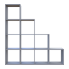 Regalsystem Doros Step 4x4 Grau offen 136,2x28,8x140,7 (41516179)