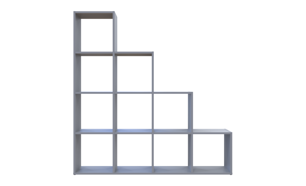Regalsystem Doros Step 4x4 Grau offen 136,2x28,8x140,7 (41516179)