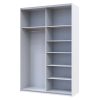 Kleiderschrank Doros G-Caiser Schiebetüren Weiß Ewok Eiche mit Spiegel 160x60x240 (42005071)