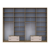 Kleiderschrank mit Spiegel und hohem Aufsatz Doros Rondi Artisan Eiche/Kaschmir 4+4 Türen 320x52x260 (42005687)