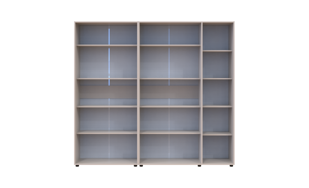 Kleiderschrank mit Regalen Doros Kasper Kaschmir 2+3 Türen 225x48x204 (42005546)