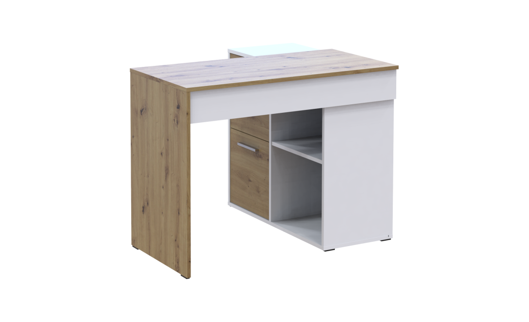 Computertisch Doros T8 Weiß Eiche Artisan 100x83x75 (41516060)