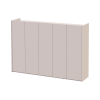 Schuhschrank Doros Kassel mit Spiegel Kaschmir 5 Türen 159×40×110 (42005508)