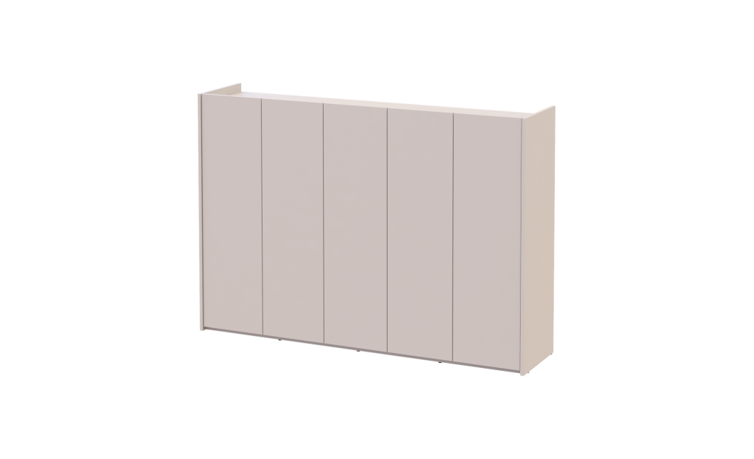 Schuhschrank Doros Kassel mit Spiegel Kaschmir 5 Türen 159×40×110 (42005508)