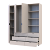 Kleiderschrank Doros Gelar Kaschmir 3 Türen Säulenschrank 176,2x49,5x203,4 (42005175)