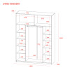Kleiderschrank Doros G-Caiser Schiebetüren Ewok Eiche 2 Türen 180x60x240 (80737748)