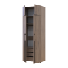 Kleiderschrank mit Schubladen und Aufsatz Doros Kasper Cremona Cannolo 2 Türen 90x48x245 (42005539)