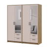 Kleiderschrank mit Spiegel Doros Rondi Artisan Eiche/Kaschmir 2+2 Türen 164x52x195 (42005653)