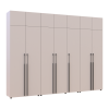 Kleiderschrank mit Schubladen, Regalen und Aufsatz Doros Kasper Kaschmir 2+3+2 Türen 315x48x245 (42005740)