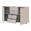 Kommode Doros Ron 5 Kaschmir 2 Türen 4 Schubladen 140x38x81 (41516047)