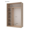 Kleiderschrank Doros City Light Schiebetüren Sonoma Eiche 2 Türen 150x60x225 (42002012)