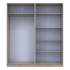 Kleiderschrank Doros Promo Set mit Böden Sonoma Eiche 2+2 Türen 180x48x204 (44900287)