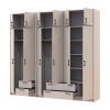 Kleiderschrank mit Aufsatz Doros Rondi Kaschmir 2+4 Türen 242x52x236 (42005632)