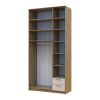 Kleiderschrank Doros Rondi mit Drehtüren mit Oberschrank Artisan Eiche / Kaschmir 3 Türen 121x52x260 (42005193)