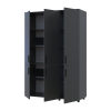 Kleiderschrank Doros Thorn Anthrazit 3 Türen Böden 135x51,6x200 (44900492)