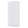 Kleiderschrank Doros Promo mit Drehtüren Weiß 2 Türen 90x48x204 (80737070)